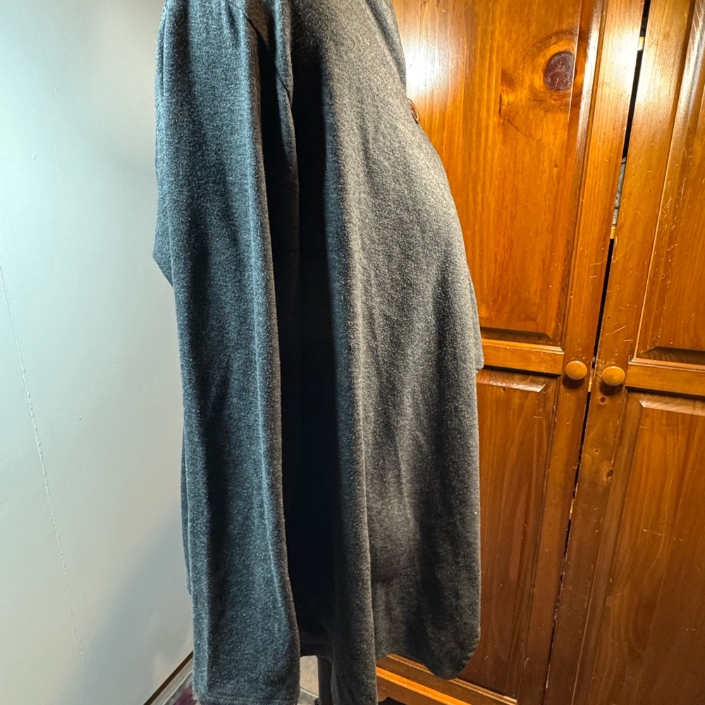 Bobeau One-Button Asymmetrical Wrap Cardigan- Size 1X - Picture 11 of 11